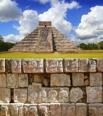 Poster - Chichen Itza Tzompantli the Wall of Skulls