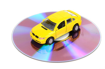 Poster - Toy car and DVD