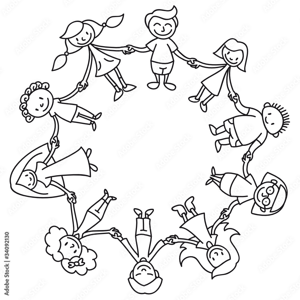 Kinderkreis, Ausmalbild Stock GamesAgeddon Kinderkreis, Ausmalbild Stock GamesAgeddon