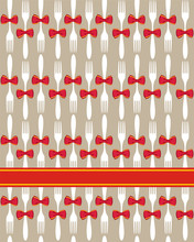 Christmas Cutlery Seamless Pattern Background