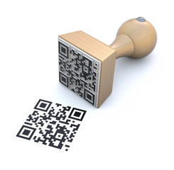 qr rubber stamp