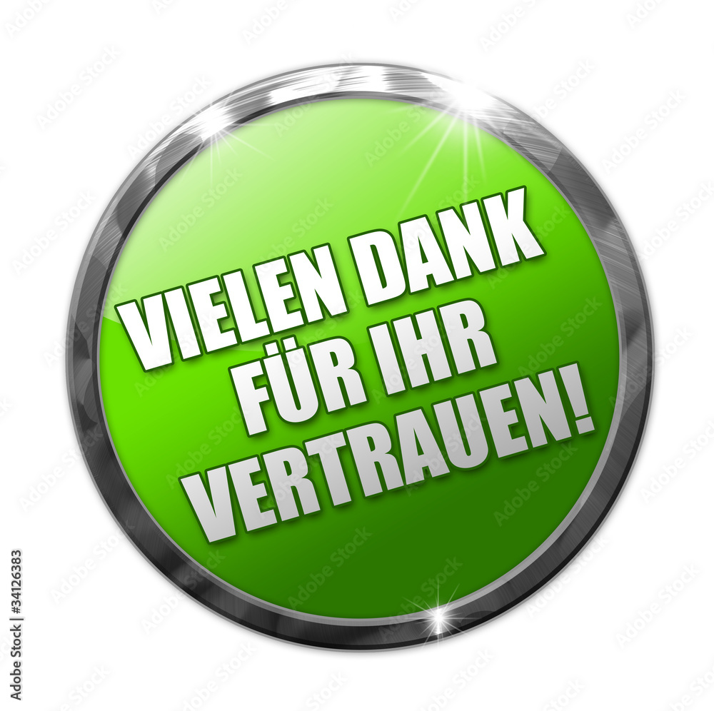 Vielen Dank für Ihr Vertrauen! Button, Icon Stock Illustration | Adobe ...