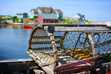 Lobster Trap And Fishing Village