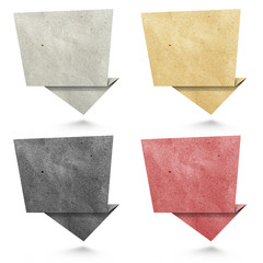 Wall Mural - talk origami tag recycled paper craft