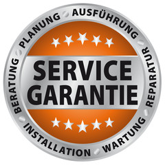 Sticker - Service-Garantie - Beratung, Planung, Ausführung