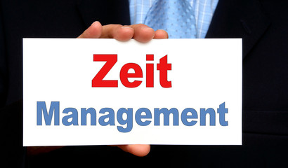 Poster - Zeit Management oder Zeitmanagement