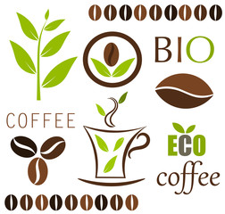 Wall Mural - coffee elements