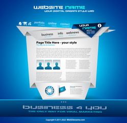 Poster - Origami Website - Elegant Design for Business