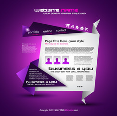 Poster - Origami Website - Elegant Design for Business