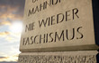 Antifaschismus Denkmal Symbol gegen Faschismus in Deutschland 