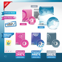 Fototapete - Software – set of vector elements