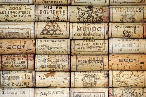 Naklejka na szybę Background of wine corks