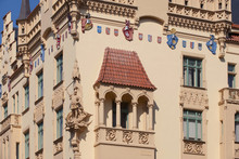 Prague, Historic buildings at Parizska Street