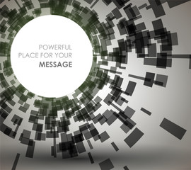 Poster - Black Geometric Background with area for message.