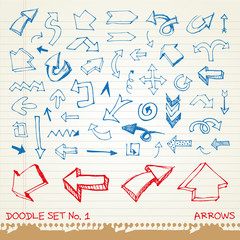 Wall Mural - Doodle set 1 - arrows