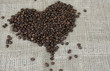 Kaffeebohnen in Herzform