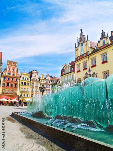 Naklejka dekoracyjna market square, Wroclaw, Poland