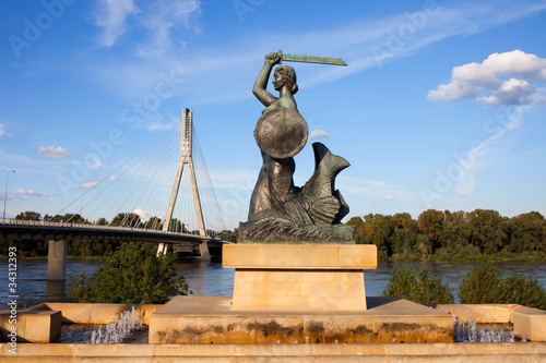 Naklejka na szybę Mermaid Statue