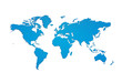 © rangizzz - Blue world map silhouette with clipping path