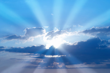Wall Mural - beautiful blue sky