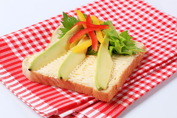 Canvas Print - White bread and avocado