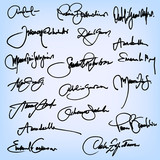 Fototapeta  - Set of imaginary signature.