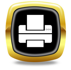 Sticker - Printer glossy icon