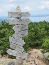 Mountain Summit Sign Acadia National Park
