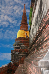 The pagoda at ayutthaya , in thailand