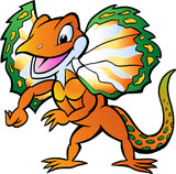 Fototapeta Dinusie - Hand-drawn Vector illustration of an Lizard in colorful splendor