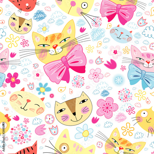 Naklejka dekoracyjna texture of the brightest of cats