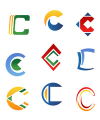 Wall Mural - Letter C symbols