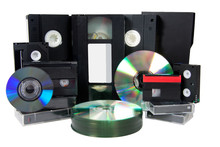 Media Storage Video Cassette Tapes Evolution Cd Vhs Dv