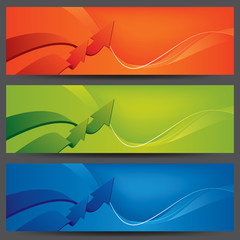 Canvas Print - vector website headers, business success concept
