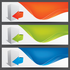 Wall Mural - vector website headers for software products