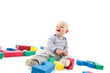 © Claudia Paulussen - Baby spielt mit Bauklötzen