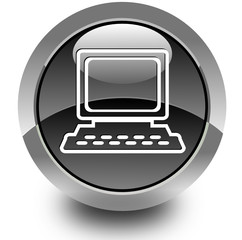 Sticker - Personal computer glossy icon