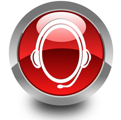 Sticker - Call center glossy icon