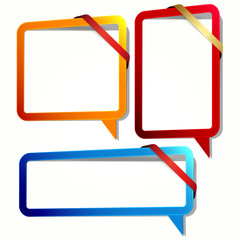 Wall Mural - Speech bubble in the form of an empty frame for your text.