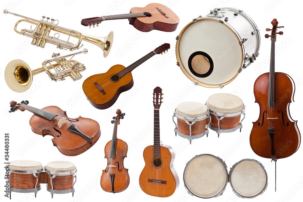 Musical instruments - obrazy, fototapety, plakaty 