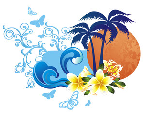 Sticker - Summer background