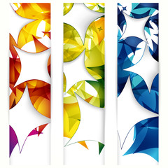 Wall Mural - Abstract banner with forms of empty frames for your web design.