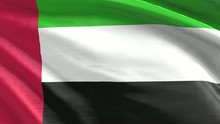 Nahtlos Wehende Flagge Vereinigte Arabische Emirate