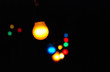 Colorful Lightbulbs Hanging On Chain