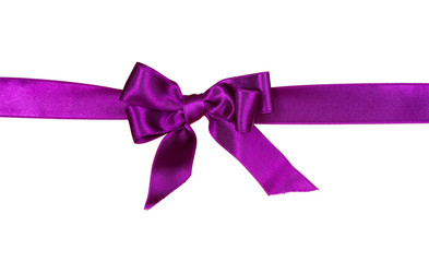 purple ribbon isolated on white
