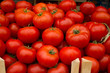 Fresh, organic tomatoes on the stall