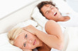 © WavebreakmediaMicro - Angry woman awaken by her fiance's snoring