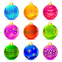 Sticker - colorful christmas ball