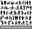 Vector set people pictograms