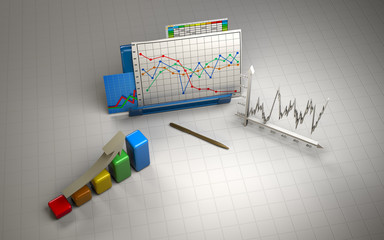 business finance chart, diagram, bar, graphic